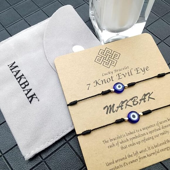 Evil Eye 7 Knot Lucky Bracelets for Women Men Adjustable Lucky Amulet - Picture 6 of 6